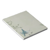Mooie blauwe vogel notitieblok (Schuin)