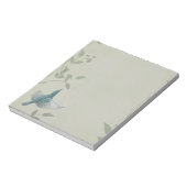 Mooie blauwe vogel notitieblok (Linkerzijde)
