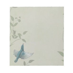 Mooie blauwe vogel notitieblok