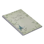 Mooie blauwe vogel notitieboek (Rechterzijde)