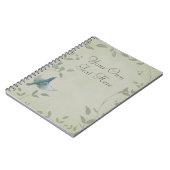 Mooie blauwe vogel notitieboek (Linkerzijde)