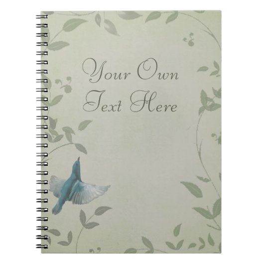 Mooie blauwe vogel notitieboek (Voorkant)