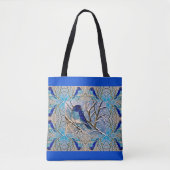 Mooie Blauwe Vogel Tas (Voorkant)