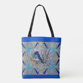 Mooie Blauwe Vogel Tas (Achterkant)