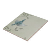 Mooie blauwe vogel tegeltje (Zijkant)