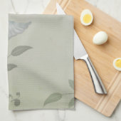 Mooie blauwe vogel theedoek (Quarter Fold)