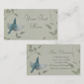 Mooie blauwe vogel visitekaartje (Voorkant / Achterkant)