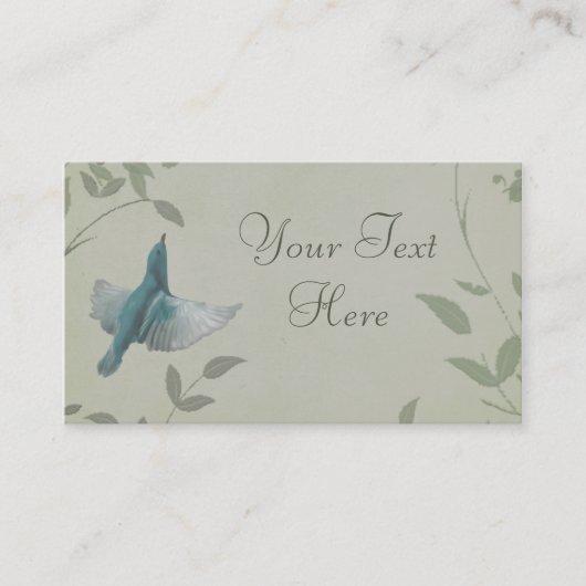 Mooie blauwe vogel visitekaartje (Voorkant)