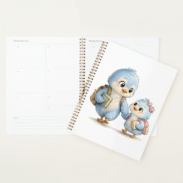 Mooie Blauwe Vogel Weekplanner Planner