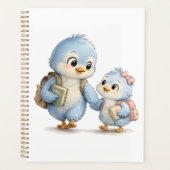 Mooie Blauwe Vogel Weekplanner Planner (Voorkant)