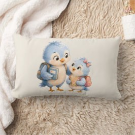 Mooie Blauwe Vogel Worp Kussen Decoratie