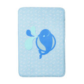Mooie Blauwe Walvis Anker Patroon Badmat (Voorkant Verticaal)