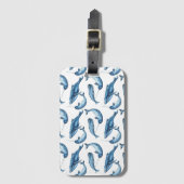 Mooie blauwe walvissen en Narwhals | Bagagelabel (Voorkant (verticaal))