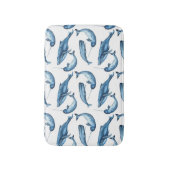 Mooie blauwe walvissen en Narwhals | Bath Mat (Voorkant Verticaal)