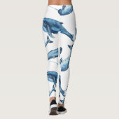 Mooie blauwe walvissen en Narwhals | Leggings (Achterkant)