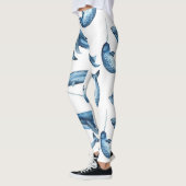 Mooie blauwe walvissen en Narwhals | Leggings (Links)