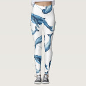 Mooie blauwe walvissen en Narwhals | Leggings (Voorkant)