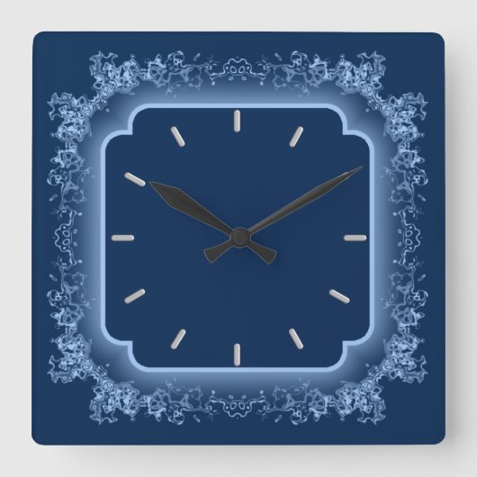 Mooie blauwe wandklok (Voorkant)