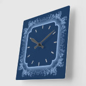 Mooie blauwe wandklok (Hoek)