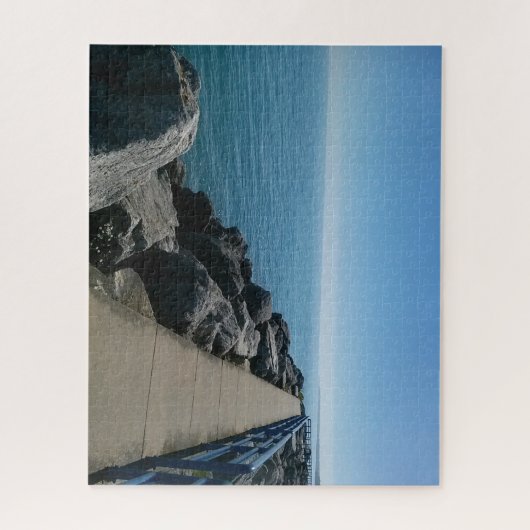 Mooie blauwe waterpuzzel legpuzzel (Verticaal)