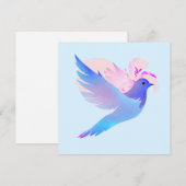 Mooie blauwe Waterverf dove Feestdagenkaart (Voorkant / Achterkant)