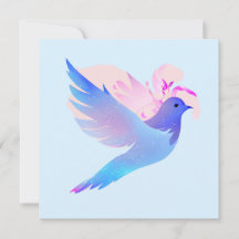 Mooie blauwe Waterverf dove