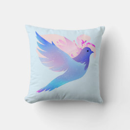 Mooie blauwe Waterverf dove Kussen