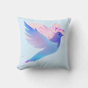 Mooie blauwe Waterverf dove Kussen