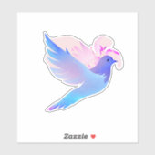 Mooie blauwe Waterverf dove Sticker (Vel)