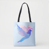 Mooie blauwe Waterverf dove Tote Bag (Voorkant)