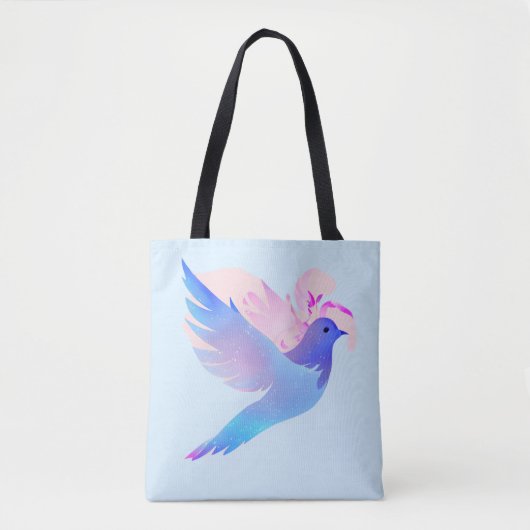 Mooie blauwe Waterverf dove Tote Bag (Voorkant)