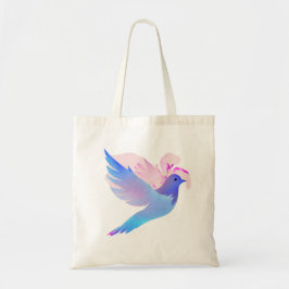 Mooie blauwe Waterverf dove Tote Bag