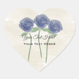 Mooie blauwe waterverfrozen sticker