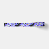 Mooie Blauwe Wilde Bloem Natuur Grosgrain Lint (Voorkant)