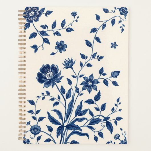 Mooie blauwe wilg China print Planner (Voorkant)