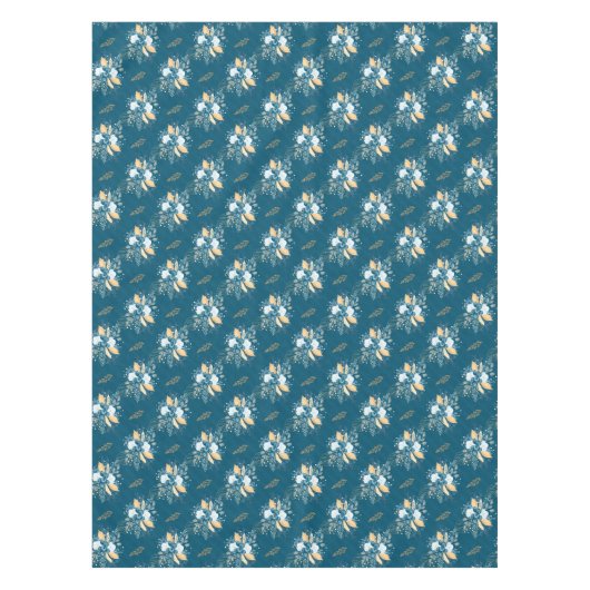 Mooie blauwe winterbessen tafelkleed (Voorkant)