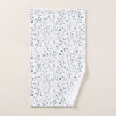 Mooie Blauwe Witte Bloemen Bad Handdoek (Handdoek)