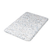 Mooie Blauwe Witte Bloemen Badmat (Gekanteld)