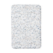 Mooie Blauwe Witte Bloemen Badmat (Voorkant Verticaal)