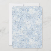 Mooie Blauwe Witte Bloemen Bruiloft Feest Kaart (Achterkant)