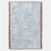 Mooie Blauwe Witte Bloemen Deken (Voorkant Verticaal)