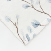 Mooie Blauwe Witte Bloemen   Fleece Deken (Hoek)