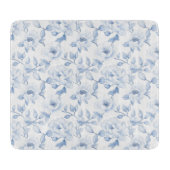 Mooie Blauwe Witte Bloemen Snijplank (Voorkant)