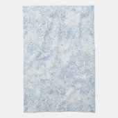 Mooie Blauwe Witte Bloemen Theedoek (Verticaal)