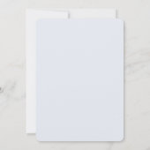Mooie Blauwe Witte Bloemige Bruiloftsdouche Kaart (Achterkant)