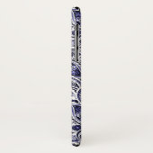Mooie blauwe witte paisley patronen ontwerp Case-Mate iPhone case (Achterkant/links)