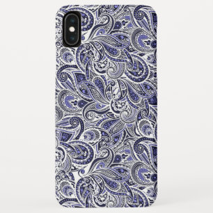 Mooie blauwe witte paisley patronen ontwerp Case-Mate iPhone case