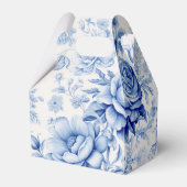 Mooie Blauwe & Witte Rozen & Wildbloemen Bedankdoosjes (Achterkant)