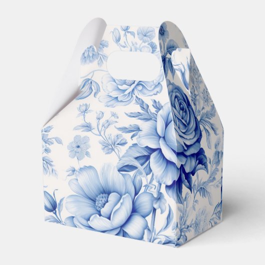 Mooie Blauwe & Witte Rozen & Wildbloemen Bedankdoosjes (Achterkant)