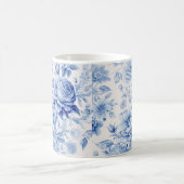 Mooie Blauwe & Witte Rozen & Wildbloemen Koffiemok (Center)